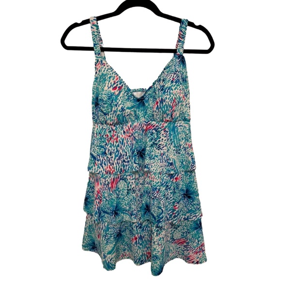 Swim Solutions | One Piece Swimsuit with Flowy Skirt - Picture 1 of 4